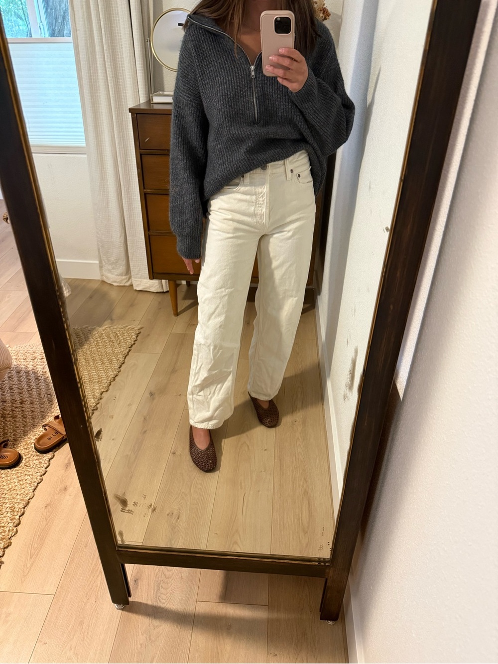 Quarter-zip knit sweater